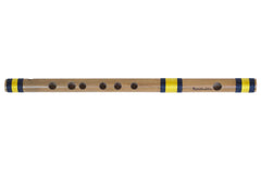Indian Flute Bansuri, Sarfuddin, Scale G Sharp Medium 13.2 Inches, Indian Bansuri - Perfectly Tuned Concert Quality Bamboo Flute, Nylon Pipe Bag (SM-DGF)