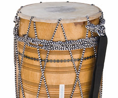 MAHARAJA MUSICALS Dhol Drum, Professional, Kachha Pakka Shesham Wood, Natural, Padded Bag, Beaters, Nylon Shoulder Strap, Punjabi Bhangra Dhol Instrument (SM-DCE)