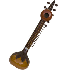 MAHARAJA MUSICALS Peacock Sitar - Ravi Shankar Style - Angur Patta Design - Fiber Trolley - AEE