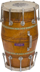 MAHARAJA MUSICALS MangoWood Dholak - Bolt Tuned - Wedding Dholki - AJD