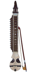 Maharaja Musicals Peacock Israj / Esraj, Floral Carving, Geared Tuning Pegs, Horse Hair Bow, Nylon Bag, Rosin, Extra String Set, Dark Finish, 4 Main Strings (SM-AJH)