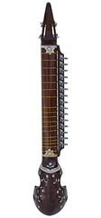 Maharaja Musicals Peacock Israj / Esraj, Floral Carving, Geared Tuning Pegs, Horse Hair Bow, Nylon Bag, Rosin, Extra String Set, Dark Finish, 4 Main Strings (SM-AJH)