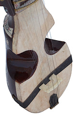 Maharaja Musicals Peacock Israj / Esraj, Floral Carving, Geared Tuning Pegs, Horse Hair Bow, Nylon Bag, Rosin, Extra String Set, Dark Finish, 4 Main Strings (SM-AJH)