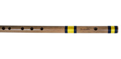 Bansuri Indian Flute, Sarfuddin, Bamboo, Scale A Natural Bass 23.5 Inches, Concert Quality, Fully Tuned, Nylon Pipe Bag Included, Hundustani Bansuri (PDI-DEA)