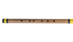 Bansuri Indian Flute, Sarfuddin, Bamboo, Scale A Natural Bass 23.5 Inches, Concert Quality, Fully Tuned, Nylon Pipe Bag Included, Hundustani Bansuri (PDI-DEA)