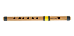 Indian Bansuri Flute, Scale A Natural Medium 11 Inches, Sarfuddin Flute, Accurately Tuned Bamboo Flute, Concert Quality, Nylon Pipe Included, Professional Hindustani Bansuri (PDI-DEB)