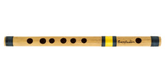 Bansuri Indian Flute, Scale C Natural Small 9.5 Inches, Concert Quality, Sarfuddin, Tuned Professional Bansuri, Nylon Pipe Bag Included, Bamboo Flute, Hindustani (SM-DEI)
