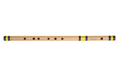 Indian Flute Bansuri, Scale F Sharp Bass 26.5 Inches, Sarfuddin, Includes Nylon Pipe Bag, Hindustani Bansuri, Concert Quality, Accurately Tuned, Bamboo Flute Indian (SM-DGA)