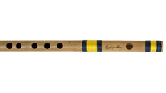 Indian Bamboo Flute, Bansuri Scale F Natural Medium 14 inches, Sarfuddin, Concert Quality Indian Bansuri, Nylon Pipe Bag, Correctly Tuned - Bamboo Flute, Hindustani (SM-DGJ)