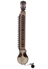 Monoj K Sardar MKS Special Esraj / Israj with Taar Shehnai, Concert Quality, Fiber Case, Special Horse Hair Bow, Rosin, Extra String Set, 4 Strings, Dark Finish (SM-EAH)