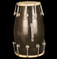 MAHARAJA MUSICALS MangoWood Dholak - Bolt Tuned - Black Wedding Dholki - FJ