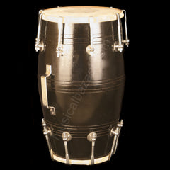 MAHARAJA MUSICALS MangoWood Dholak - Bolt Tuned - Black Wedding Dholki - FJ