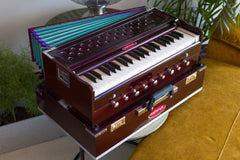 MAHARAJA MUSICALS Folding Harmonium - Rosewood - Safri - 9 Stop - AHF