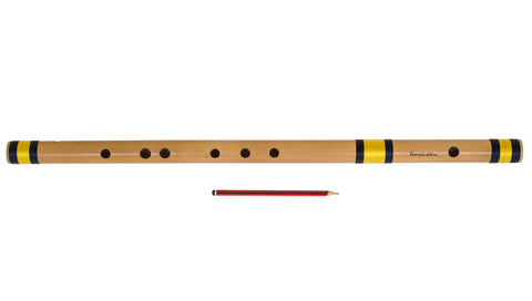 Bansuri Indian Flute, Sarfuddin, Scale G Natural Bass 25.5 Inches, Concert Quality, Indian Bansuri Bamboo Flute, Perfectly Tuned, Hindustani Bansuri, Includes Nylon Pipe Bag (SM-DGC)