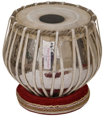 Tabla Drum Set by Vijay Vhatkar, In USA, 4KG Chromed Copper Bayan, Finest Sheesham Dayan, Tabla Drums - Padded Bag, Hammer, Cushions & Cover (SM-BBD)