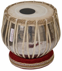 Tabla Set by Vijay Vhatkar, Concert Quality, 2.5Kg Chromed Brass Bayan, Sheesham Tabla Dayan, Hammer, Cushions, Cover, Tabla Drums Musical Instrument (SM-BBE)