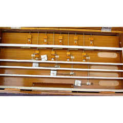 MAHARAJA MUSICALS Premium Calcutta Folding Harmonium - 13 Scale Changer - 4 Reeds -Teak Wood - BBH