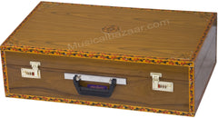 MAHARAJA MUSIALS Calcutta Folding Harmonium - 9 Scale Changer - Natural Wood Color - AGI