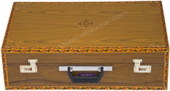 MAHARAJA MUSIALS Calcutta Folding Harmonium - 9 Scale Changer - Natural Wood Color - AGI