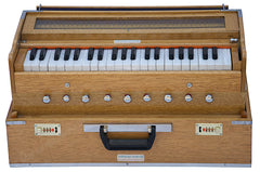 MAHARAJA MUSICALS Folding Harmonium - 9 Stop - Natural Color Safri - AHH