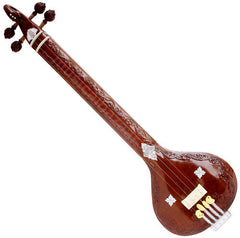 MAHARAJA MUSICALS Peacock Tanpuri, Wood Carving, 4 Strings (Flat Instrumental Tanpura/Tambura) - AJJ