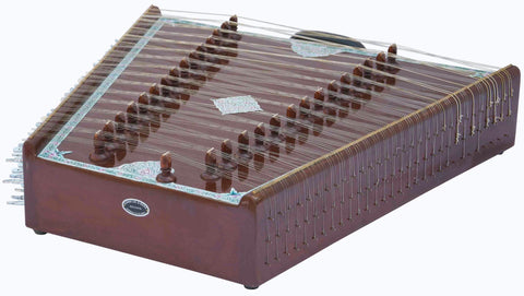 Kanai Lal & Sons Santoor - Shiv Kumar Sharma Style - Brown Color - With Fiber case - 31 Notes - 93 Strings (SM-BHF)