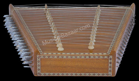 MAHARAJA MUSICALS Professional Quality Santoor - Teak Color - Shiv Kumar Sharma Style - BIF