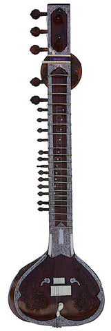 MAHARAJA MUSICALS Sitar - Ravi Shankar Style - Angur Patta Design - DE