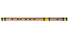 Bansuri, Indian Bamboo Flute, Scale C Natural Medium 19 Inches, Sarfuddin, Concert Quality, Accurately Tuned, Recommended for Beginners, Hindustani Prof. Bansuri Indian Flute, Nylon Pipe Bag (PDI-DEH)