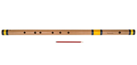 Sarfuddin Bansuri Flute Indian, Scale D Sharp Bass 30.5 Inches, Bamboo, Concert Quality, Finest Indian Flute - Correctly Tuned , Includes Nylon Bag, Hindustani Bansuri (SM-DFE)