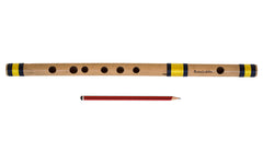 Sarfuddin Flutes, Finest Indian Bansuri, Scale E Natural Medium 16 Inches, Concert Quality, Bamboo Flute, Includes Nylon Pipe Bag, Professional Bansuri Hindustani, Correctly Tuned (SM-DFH)