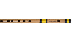 Sarfuddin Flutes, Finest Indian Bansuri, Scale E Natural Medium 16 Inches, Concert Quality, Bamboo Flute, Includes Nylon Pipe Bag, Professional Bansuri Hindustani, Correctly Tuned (SM-DFH)