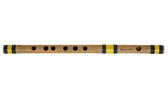 Indian Bamboo Flute, Bansuri Scale F Natural Medium 14 inches, Sarfuddin, Concert Quality Indian Bansuri, Nylon Pipe Bag, Correctly Tuned - Bamboo Flute, Hindustani (SM-DGJ)