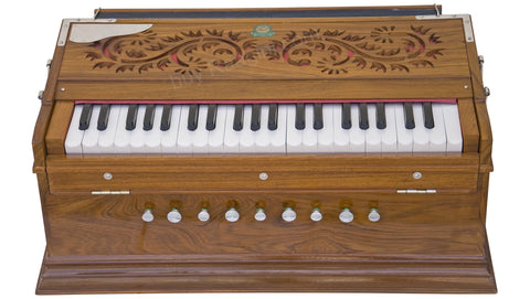 MONOJ K SARDAR (MKS) Folding Harmonium - 9 Stop - 3reeds - Teak Wood - EGC