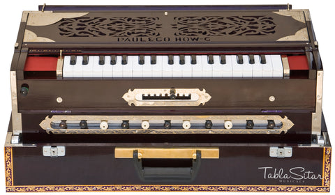 Paul & Co. Harmonium 3 Reeds 9 Scale Changer, Dark Mahogany Color - SM-FAB