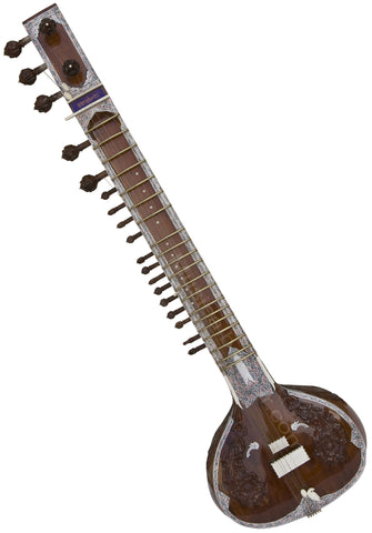 MAHARAJA MUSICALS Sitar - 32P - Kharaj Pancham - Angur Patta Design - IJ