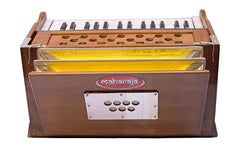 MAHARAJA MUSICALS Harmonium - 2 1/4 Octaves Saptak - Natural Dark Wooden Color - PH1