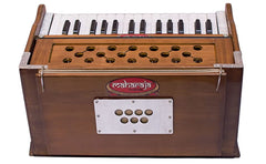 MAHARAJA MUSICALS Harmonium - 2 1/4 Octaves Saptak - Natural Dark Wooden Color - PH1