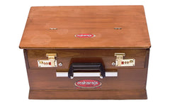 MAHARAJA MUSICALS Harmonium - 2 1/4 Octaves Saptak - Natural Dark Wooden Color - PH1