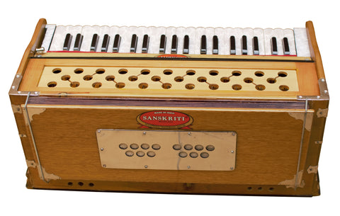 MAHARAJA MUSICALS Harmonium - A440 - 9 Stopper - Natural Color - ABG