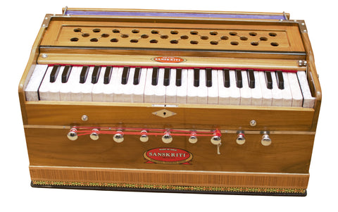 MAHARAJA MUSICALS Harmonium - A440 - Teak Wood - 9 Stopper - GF